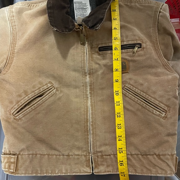 VINTAGE 1990s Carhartt Detroit Collared Fleece Line Jacket MADE IN USA J97 Y8 - Picture 7 of 9